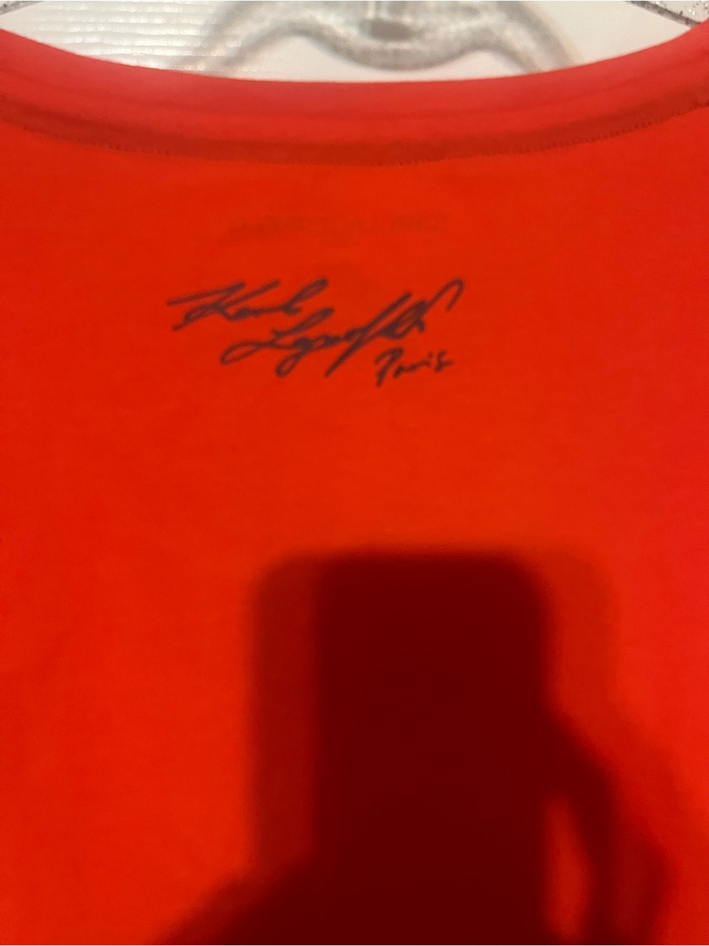 Karl Lagerfeld Bright Red Paris Graphic Short Sleeve Tee - Picture 3 of 10